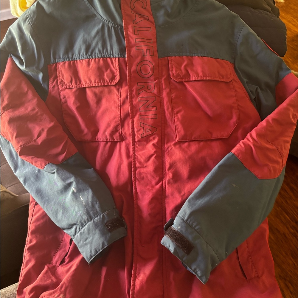 Red and Blue Dutch Bros Jacket